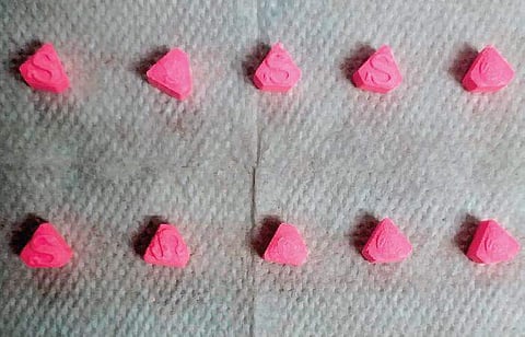 Synthetic drugs seized by cops from the duo;
