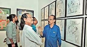 Artist B D Dethan at Durbar Hall Kochi  Arun Angela