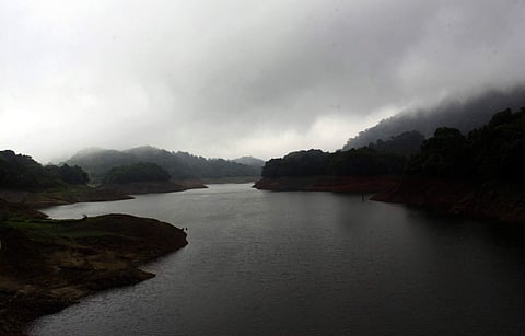 The reservoir for the Kakkayam Dam