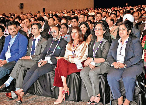 Mamata Kovvuru attending a two-day convention which concluded at HICC (Photo |EPS)