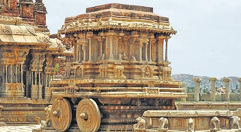 A file picture of The Stone Chariot in Hampi