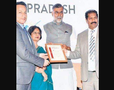 Andhra Pradesh state tourism department receiving award for pilgrimage tourism (File Photo |EPS)
