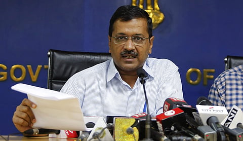 Delhi Chief Minister Arvind Kejriwal addresses a press conference at Delhi Secretariat in New Delhi on July 30, 2019. (Photo | Arun Kumar, EPS)