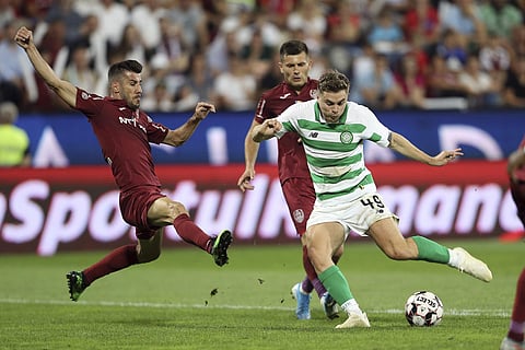 Scottish champions have the edge ahead of the second leg of the third qualifying round in Glasgow | AP