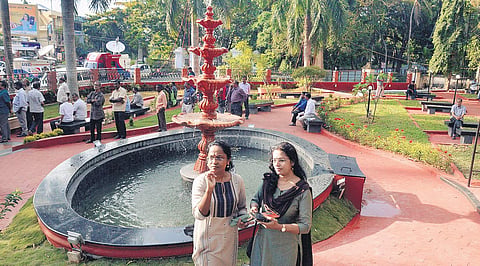 The renovated Vivekananda Park at Kowdiar which was reopened for the public on Monday  Vincent Pulickal