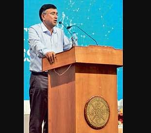 Chief Secretary Asit Tripathy speaking at  Business Excellence Summit-2019 (Photo |EPS)