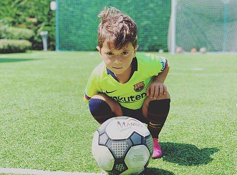 Mateo, son of Lionel Messi. (Photo | Instagram)