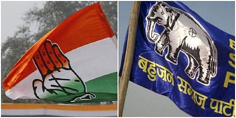 Image of Congress, BSP flags used for representational purpose (File images)