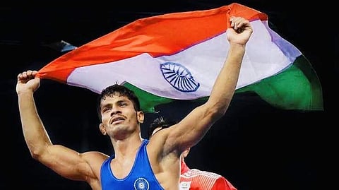 Wrestler Rahul Aware. (Photo | Twitter/SAI Media)