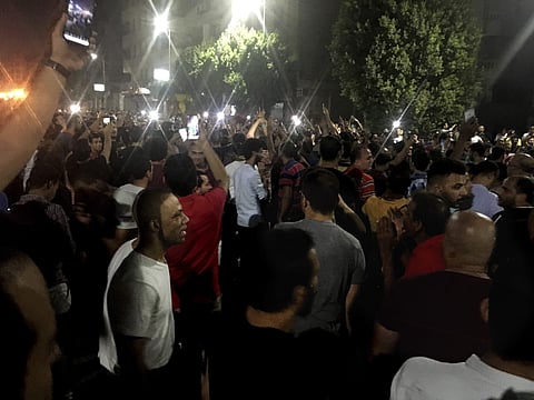 Protesters chant slogans against the regime in Cairo, Egypt. (Photo | AP)