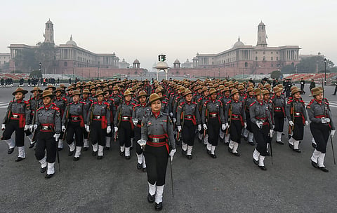 An image of Assam Rifles Women soldiers used for representation purpose. (Photo | PTI)