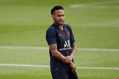 PSG's Neymar during the training session. (Photo | AP)