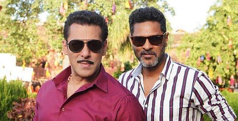 Salman Khan and Prabhudeva from the sets of 'Dabangg 3'
