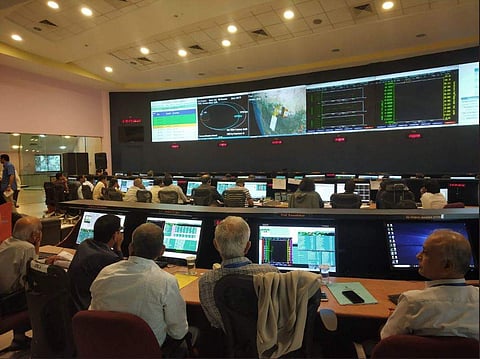 The Control Centre at ISTRAC, Bengaluru (Photo | ISRO Twitter)