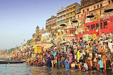 A ghat in Varanasi