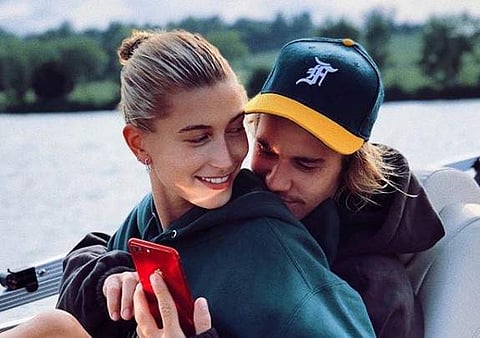 Justin Bieber with his wife Hailey Rhodes Bieber.