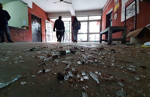 Vandalised rooms at the Sabarmati Hostel in JNU on Monday.  (File Photo | Shekhar Yadav, EPS)