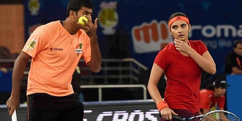 Indian tennis stars Rohan Bopanna and Sania Mirza (Photo | PTI)
