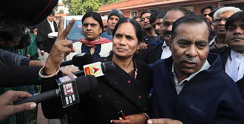 Nirbhaya's mother Asha Devi at Supreme Court in New Delhi on December 18, 2019. (Photo | Parveen Negi, EPS)