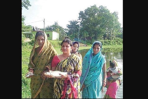 Members of a women SHG in Kendrapara district. (Photo | EPS)