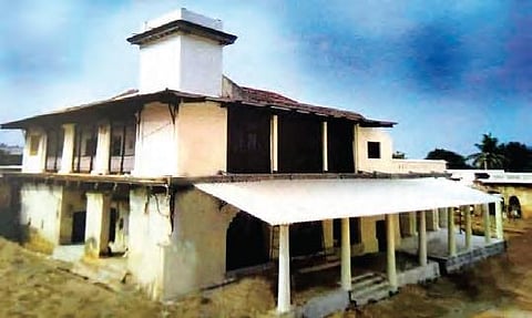The fort of Raja Nayani Venkata Ranga Rao of Munagala Paragana at Nadigudi in Suryapet district; (right) the renovated fort that was inaugurated on Saturday| Express