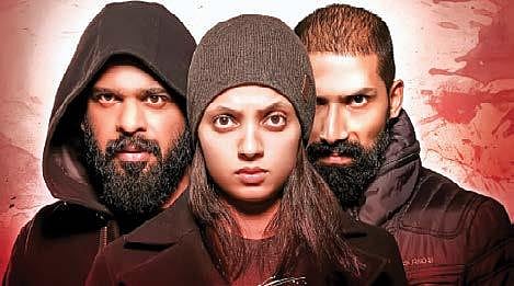 From left:  Jiji Scaria, Neeta Pillai and Sanoop