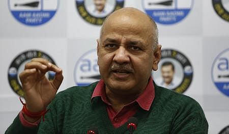 Delhi deputy CM Manish Sisodia addresses a press conference in New Delhi. (Photo | Arun Kumar, EPS)