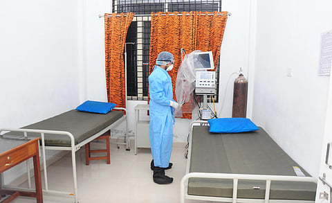 The isolation ward set up at Thrissur Medical College Hospital to accommodate coronavirus infected person. (Photo | EPS)