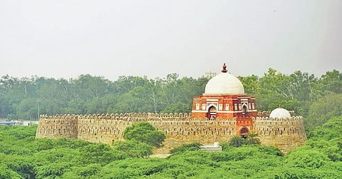 Views of the Tughlaqabad Fort that Sair E Dilli will explore on an upcoming walk with its co-founder (inset) Syed Yusuf Shahab