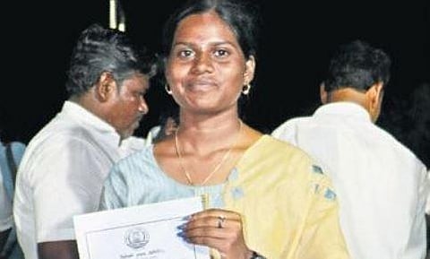 V Anusiya was elected as union councillor from Perukadambur panchayat | express