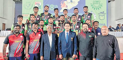 Tamil Nadu team which won the national title in Bhubaneswar on Thursday