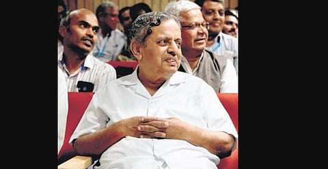 Yoga guru Dr HR Nagendra attends Indian Science Congress (Photo | Meghana Sastry, EPS)