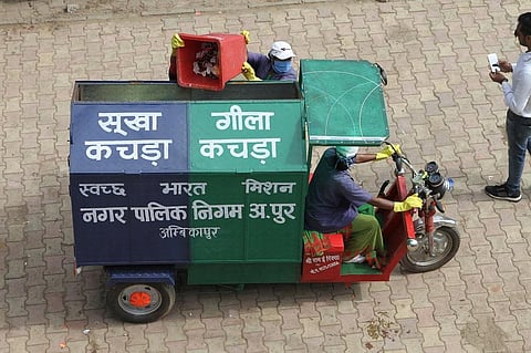 Segregation of dry and wet garbage at Source. (Photo | Express)