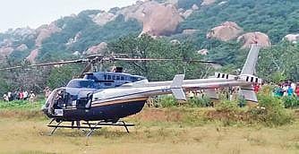 The chopper carrying a Coimbatore-based businessman and his family members enroute Tirupati  | Express