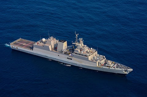 Kavaratti has state-of-the-art weapons and sensor suite capable of detecting and prosecuting submarines. (Photo | Twitter/@indiannavy)
