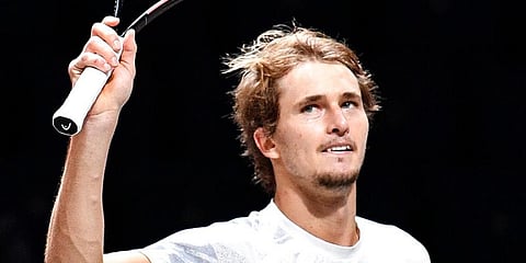 Germany's Alexander Zverev celebrates after winning the ATP  Cologne Championship. (Photo | AP)