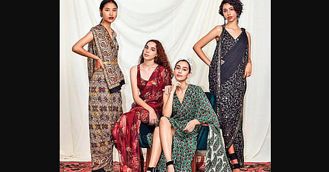 The ‘infinite way’ dress sari by Kumari.