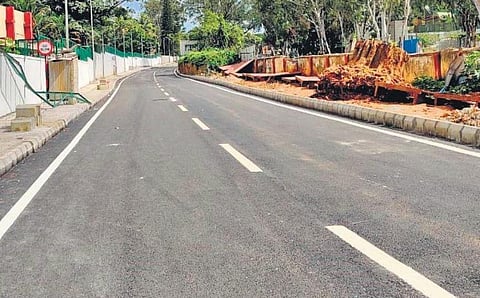 The new road constructed along Bannerghatta Road