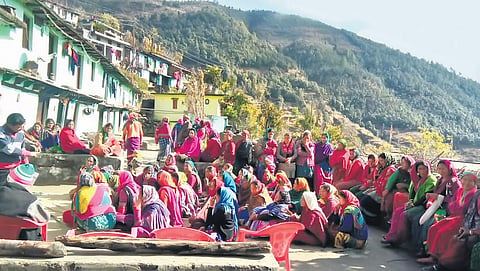 Women attending a meeting under HavePure initiative;