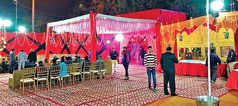 A wedding reception catered by Ahmed Mughlai Caterers during the pandemic