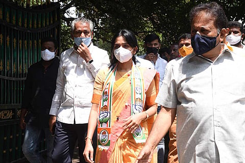 For Kusuma, who has been largely identified as late IAS officer DK Ravi’s wife, politics and bypolls are an opportunity to carve an identity of her own. (Photo |Nagaraja Gadekal, EPS)