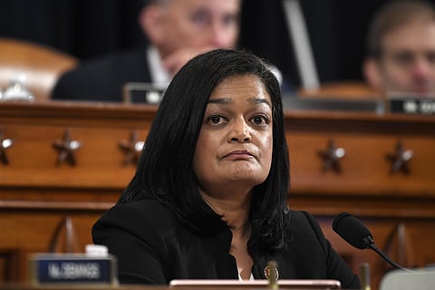 Indian-American Democratic Congresswoman Pramila Jayapal. (Photo | AP)