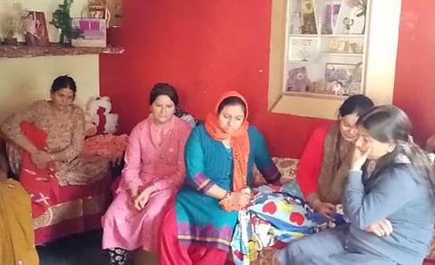 Screengrab of the grieving family of martyred BSF officer Rakesh Dobhal