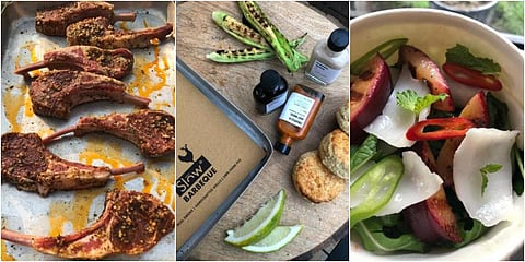 Lamb chops (L) and other recipes from Slow BBQ