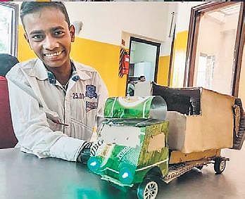 Shiv, who lives in straitened  conditions, is being helped to fuel his passion for robotics