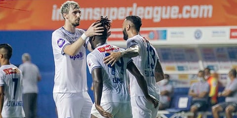 Chennaiyin FC enjoyed a spell of domination soon after the second goal. (Photo | Chennaiyin FC Twitter)