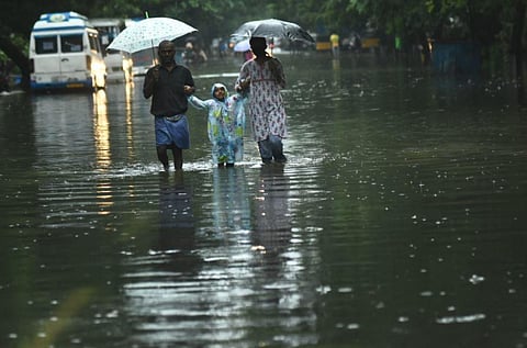 Flooded streets of KK Nagar, Chennai. (Photo | Ashwin Prasath, EPS)