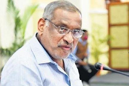 Law Minister J C Madhuswamy at Vidhana Soudha on Friday | Nagaraja Gadekal