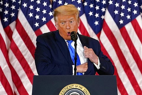 President Donald Trump speaks in the East Room of the White House. (Photo | AP)