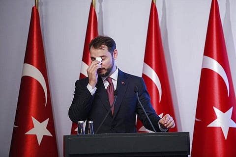 Berat Albayrak, Turkey's Treasury and Finance Minister resigns post. (Photo | AP)